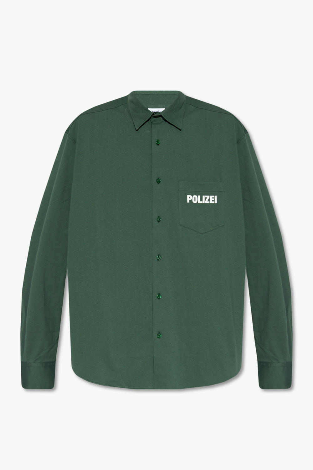 IetpShops Cura ao Green Shirt stretch with lettering VETEMENTS